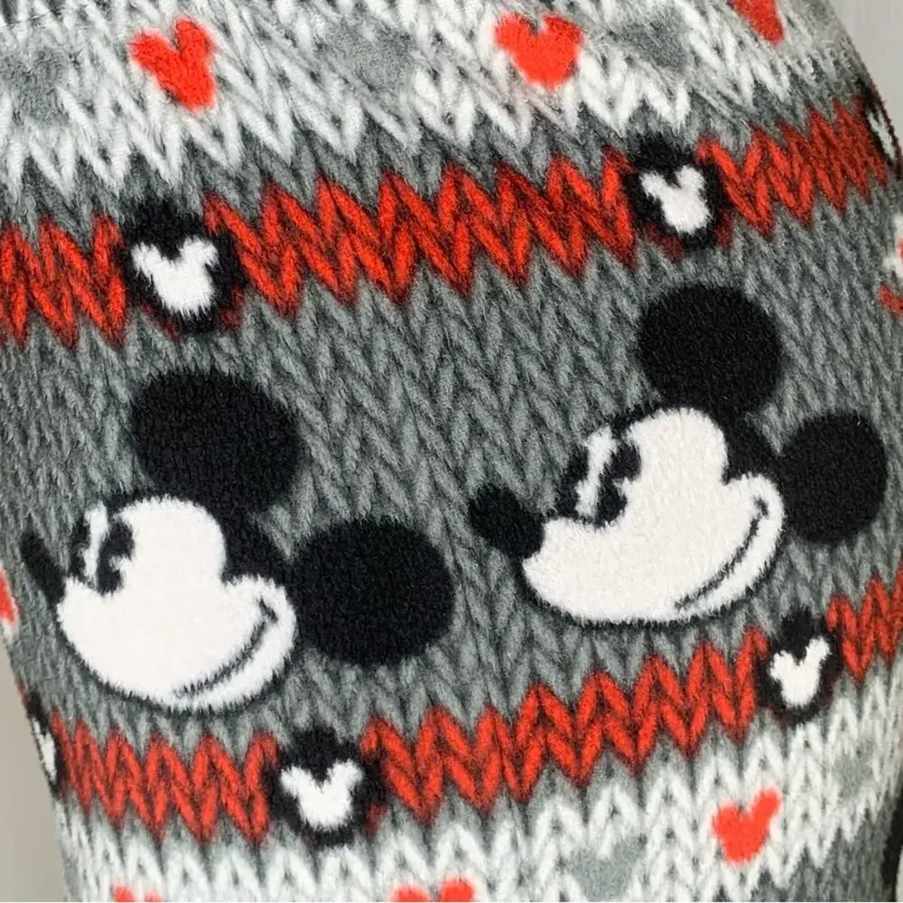 Disney Cuffed Joggers Pajama Pants Gray Black And Red Size S Drawstring - Picture 9 of 10